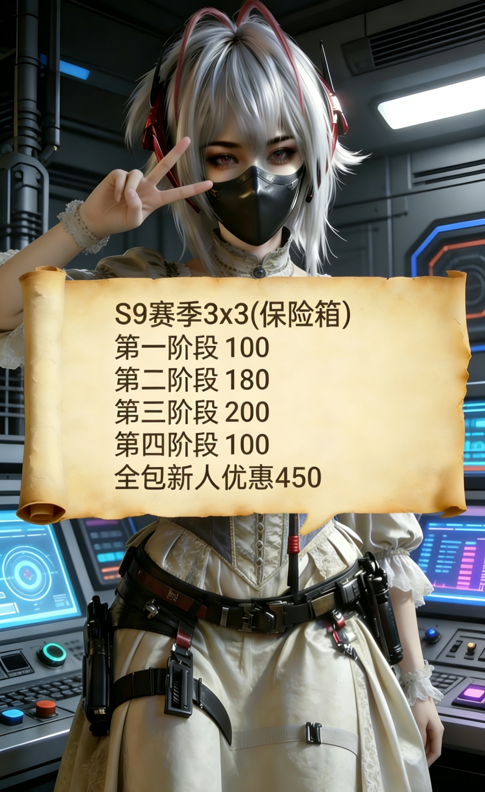 S9赛季3x3 标准版 包损耗 3-5天*（每超时一天减100）